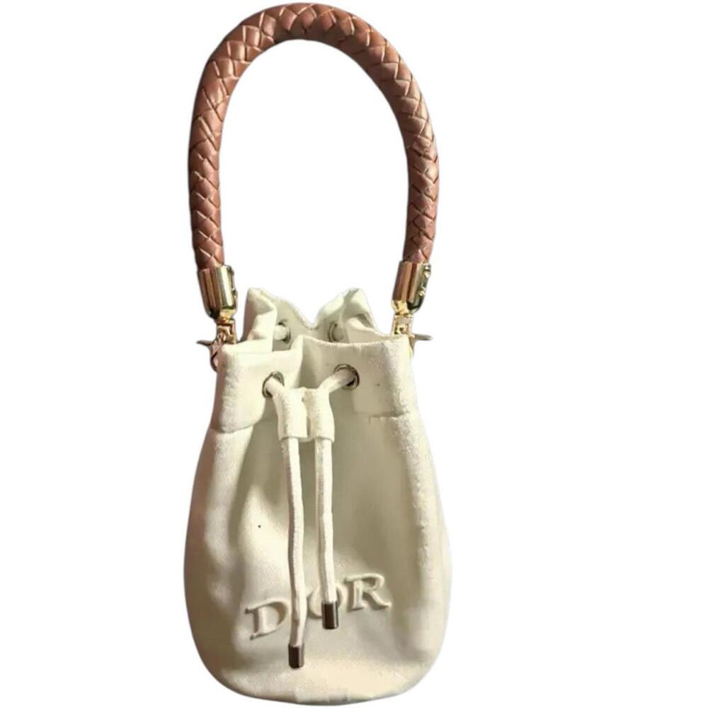 Christian Dior CD Mini Cosmetic Beauty Drawstring Pouch Bucket HandBag
